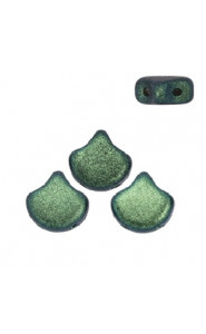 Ginko Leaf Beads 7.5x7.5mm Polychrome aqua teal